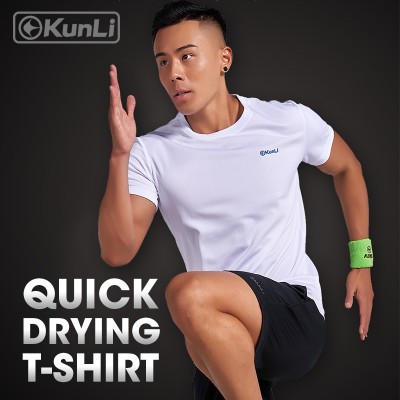 Kunli mens T-shirt sportswear Custom design Running Tennis volleyball football jersey Gym Wear Breathable quick drying