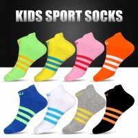 OEM kids sport Socks For 6-12 Years child Casual ankle cotton socks Soft Non Slip Breathable boys girls children boat Socks