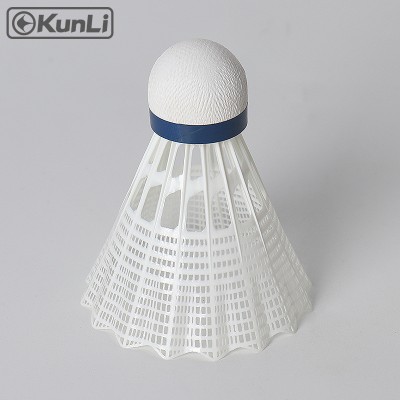 OEM nylon badminton shuttlecock  best Durable and flying high quality nylon ball 6pcs one dozen