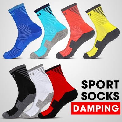 OEM Basketball Socks Men Mid tube Cotton Breathable Cycling Riding Bicycle Bike Running Badminton tennis Sport Socks