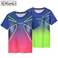 Kunli Kids sportswear Custom design Boys Girls badminton tshirt Tennis football jersey Breathable quick drying T-shirt