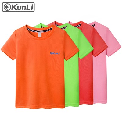 Kunli Kids T-shirt sportswear Custom design Boys Girls badminton tshirt Tennis football jersey Breathable quick drying