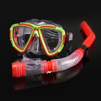 Adult Diving Goggles Mask Breathing Tube Shockproof Anti-fog Swimming Glasses Band Snorkeling Underwater Accessories Set